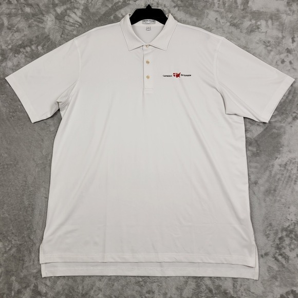 Peter Millar Other - Peter Millar Summer Comfort Golf Polo Shirt White Men's XL Performance Logo